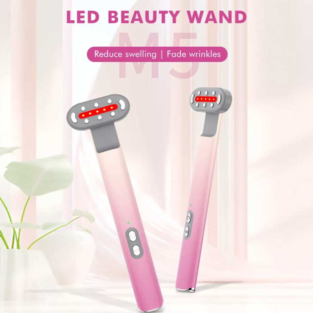 M5 4-in1 Facial Wand LED Red Light Therapy Massage for Skin Care and Anti-Aging