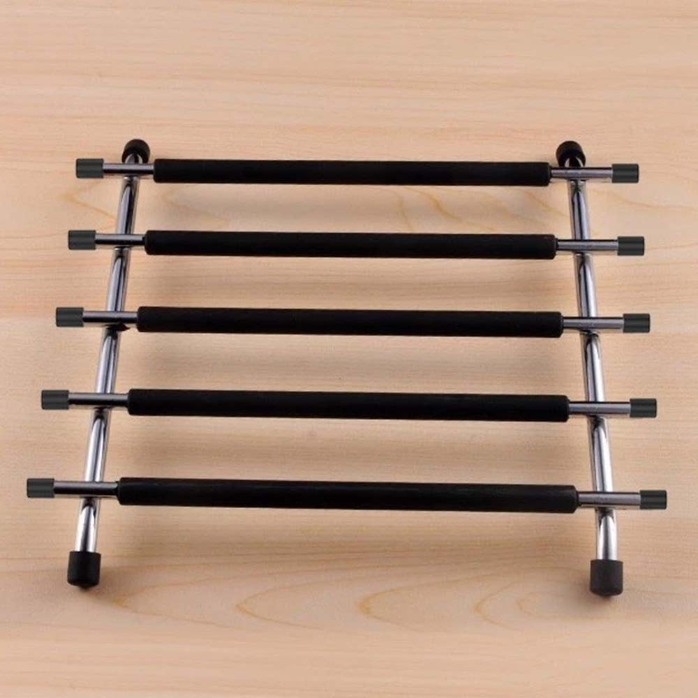 Kitchen Trivet Worktop Saver – Stainless Steel & Silicone Hot Pot Pan Stand Rack