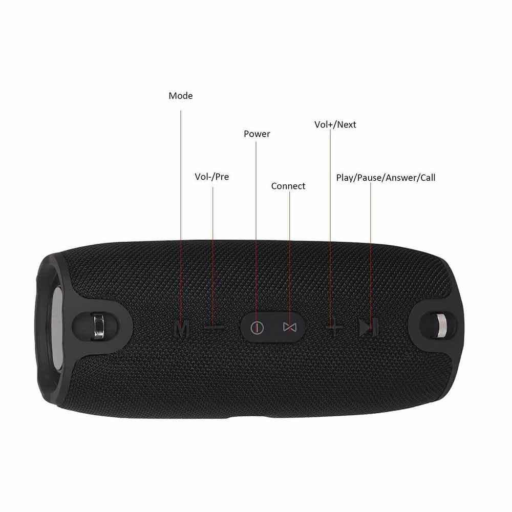 Portable Wireless Bluetooth Speaker High-Fidelity Speaker Rechargeable Subwoofer