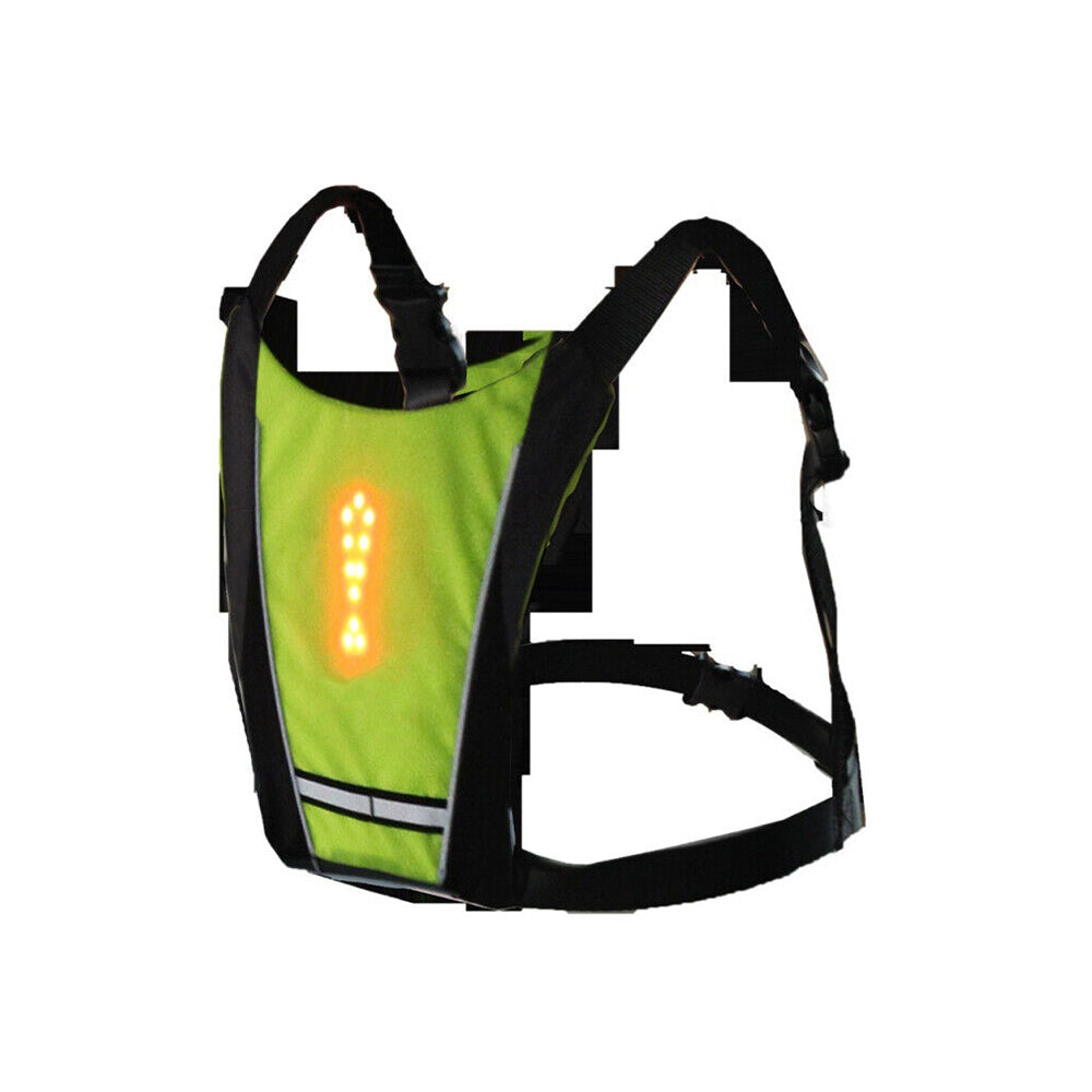 Wireless LED Signal Light Reflective Vest Backpack Remote Control Safety