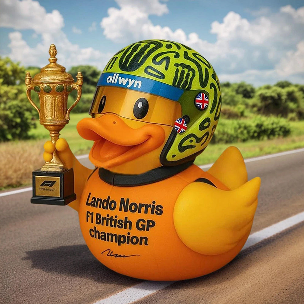 2025 Lando Norris - F1 British GP Champion Funny Ornament Resin Duck Figurine