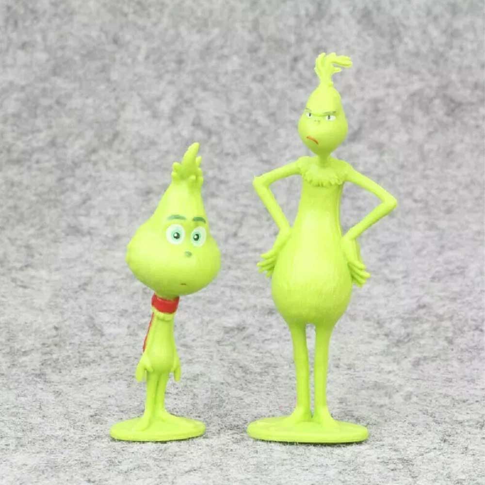 12Pcs How the Grinch Stole Christmas Cartoon Action Figure Kids Toy Doll Gifts