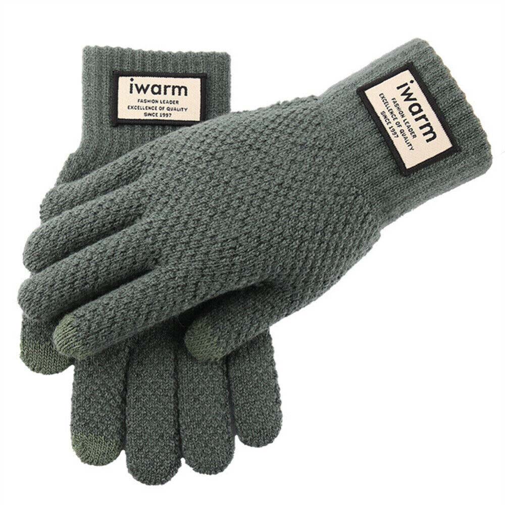 Women Men Winter Gloves Warm Knitted Mittens Touch Screen Mobile Phone Non-slip