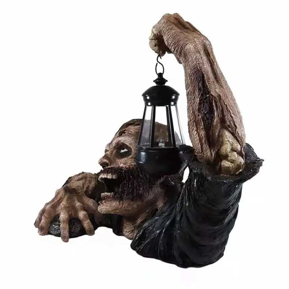 Ground Breaking Zombie Skeleton Prop Lantern Garden Decor CG Book week Party