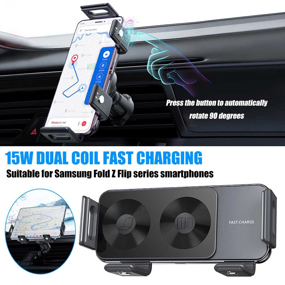 For Samsung Galaxy Z Fold 5 6 4 Wireless Car Charger