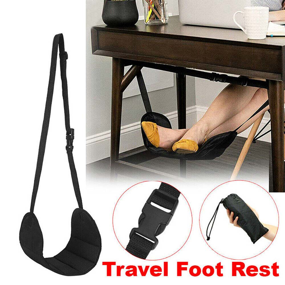 Travel Foot Rest Footrest Leg Pillow Airplane Flight Foam Cushion Sling Hammock