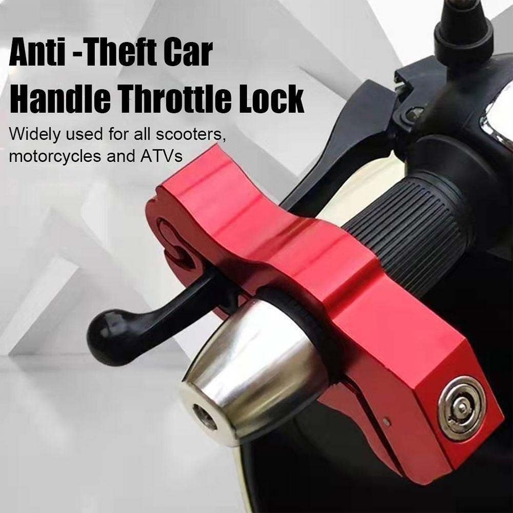 Motorbike Handlebar Throttle Grip Safety Lock Bike  Scooter Anti-Theft Brake
