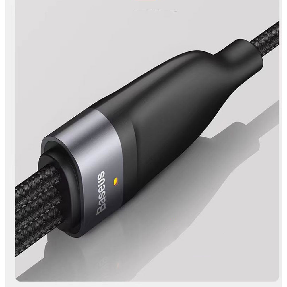 Baseus Flash Series II 3 In 1 Fast Charging Cable Type-C To M+L+C 100W 1.5M - Black