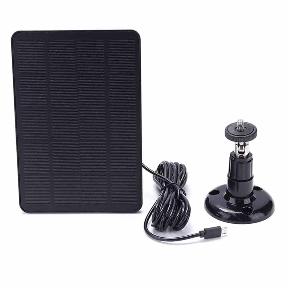 Solar Panel Outdoor Camera Security Cam Micro USB Battery Charger 5V 3m Cable
