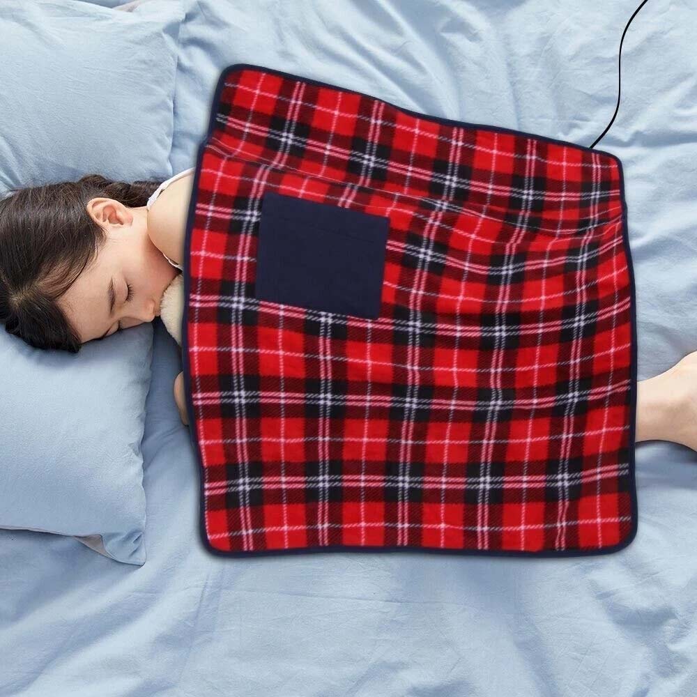 Electric Heated Throw Blanket - Washable Fleece Winter Warming with Timer & Switch