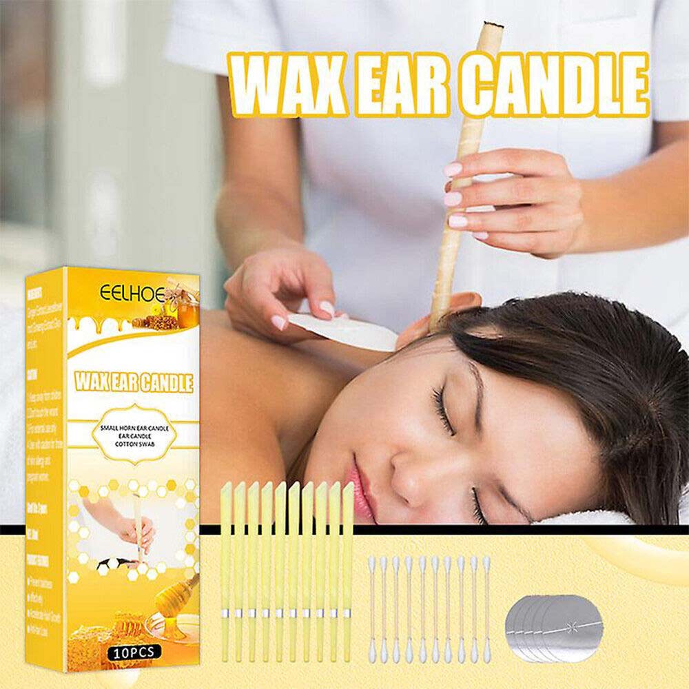 Pack of 10 Candle Ear Candles Beeswax Candling Cones Ear Treatment AU