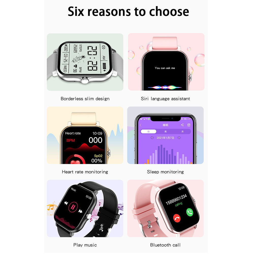 Smart Watch Women Men Heart Rate For iPhone Android Bluetooth Waterproof