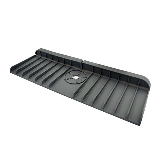 Silicone Faucet Mat - Universal Kitchen & Bathroom Sink Splash Guard with Drainage Design