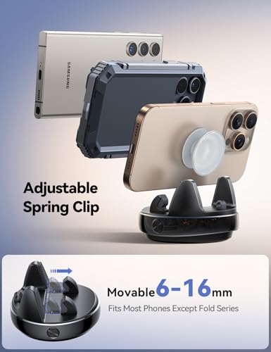 JOYROOM Car Phone Holder - 360° Adjustable Dashboard Mount for iPhone & Android