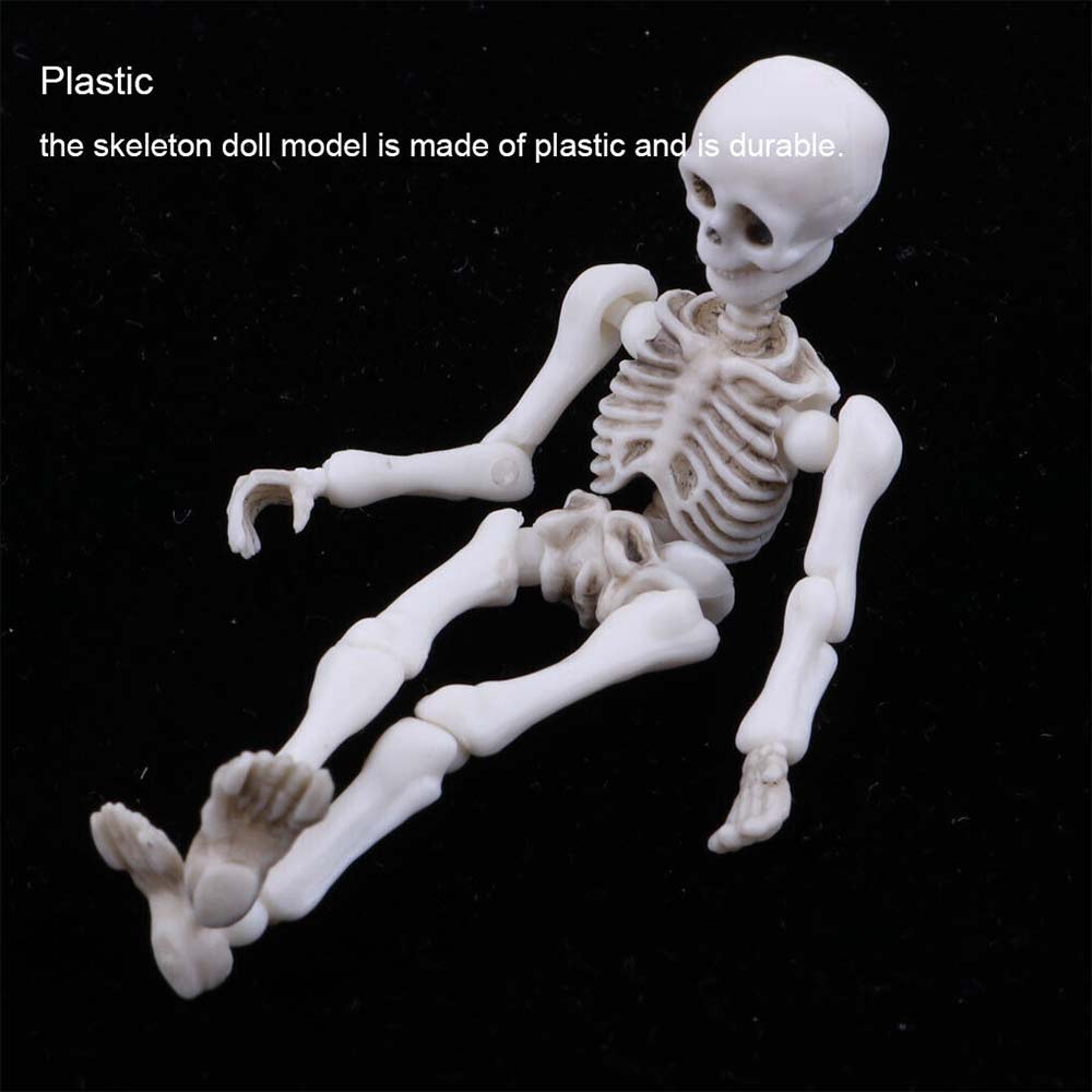 Mini Pose Skeleton Doll Dog Animal Skeleton Bones Halloween Figure Decorations
