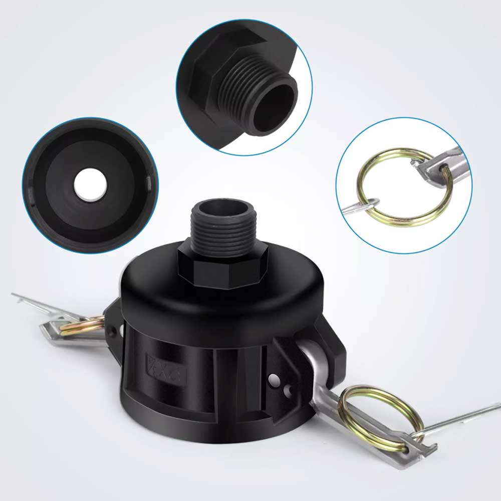 IBC Tote Tank Drain Adapter – 2" Cam Lock to 3/4" Garden Hose for 275/330 Gallon Tanks