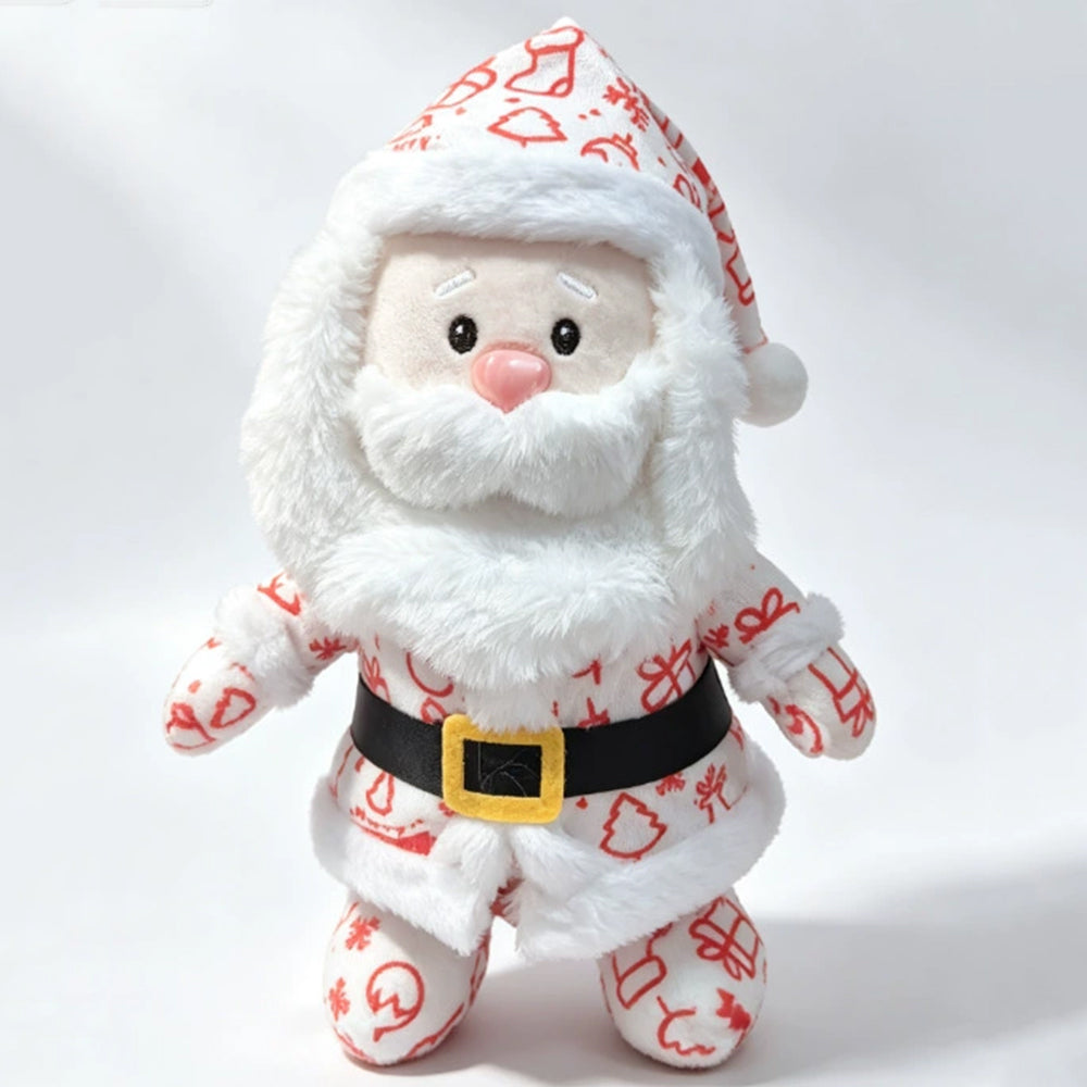 DIY Paintable Santa Plush Toy – Christmas Craft Kit with 12 Coloured Pens