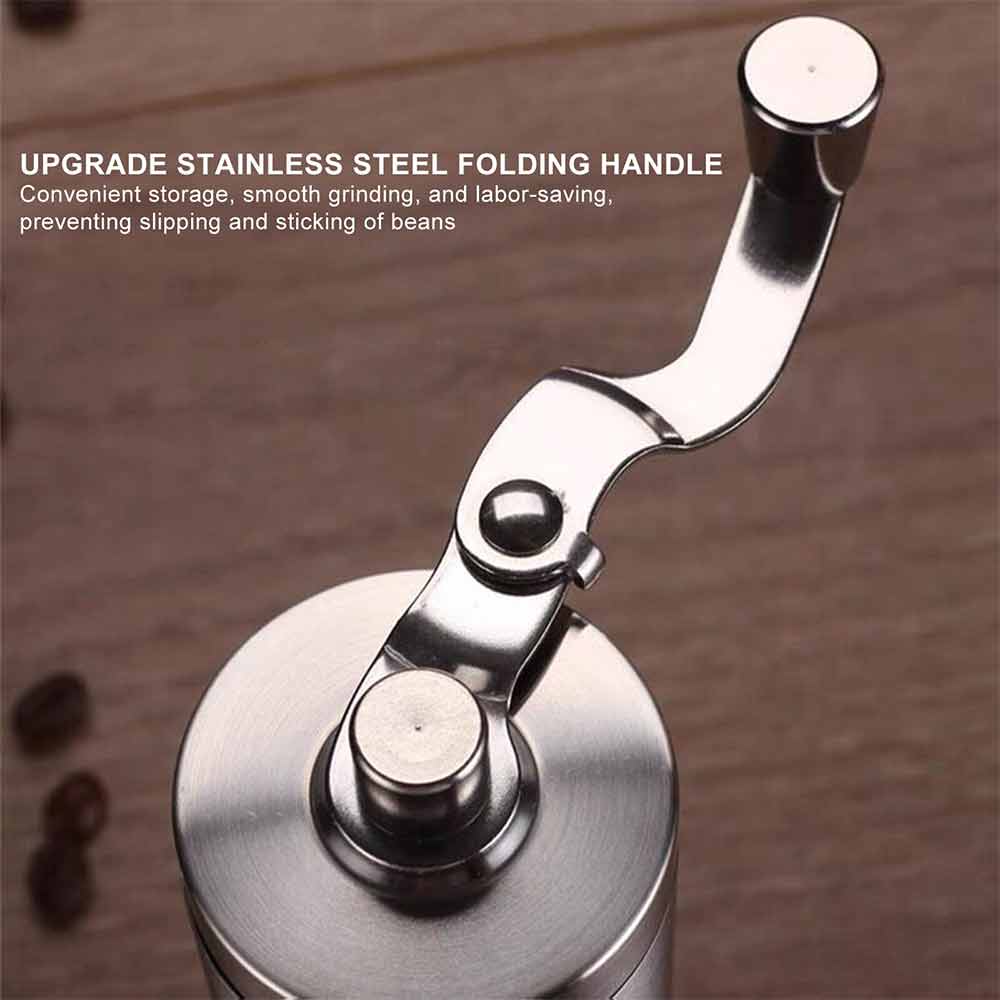 Hand Manual Coffee Bean Grinder Stainless Steel Conical Burr Portable Travel