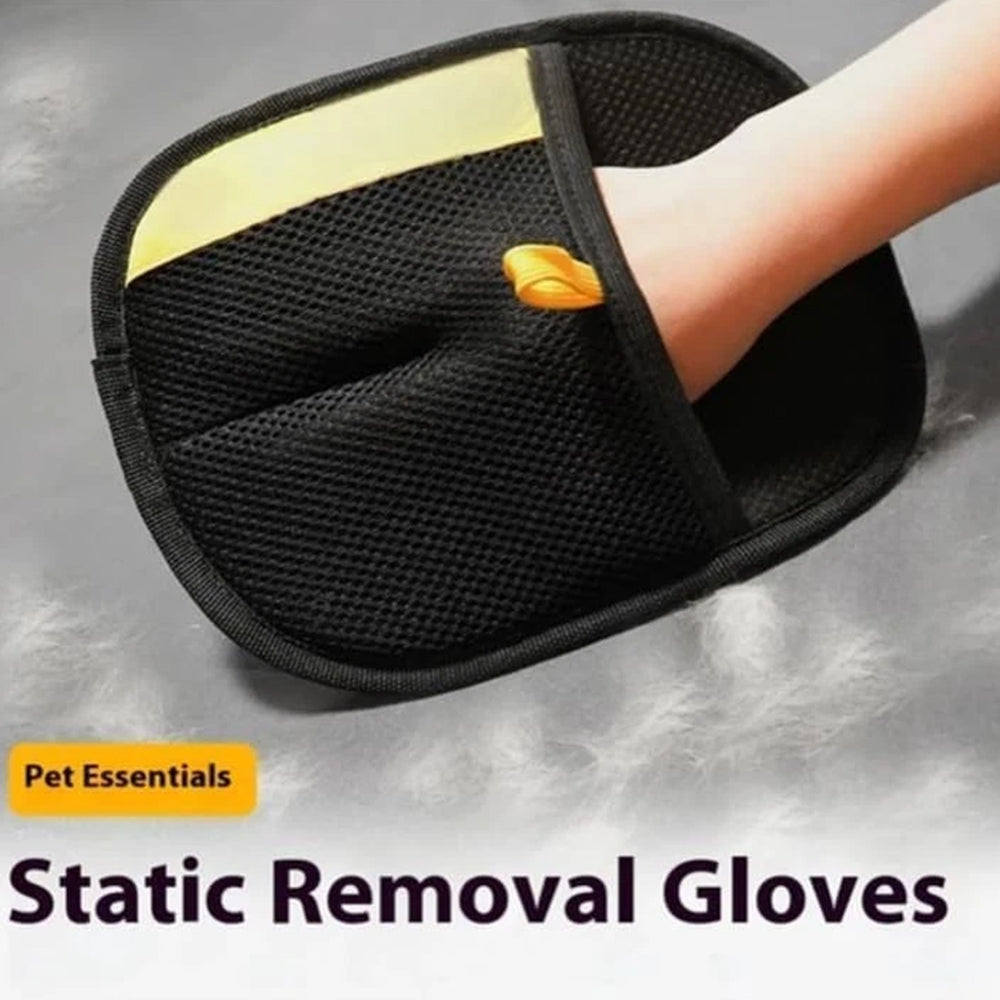 Pet Grooming Gloves 2 Pack – Cat & Dog Hair Remover, Reusable & Washable