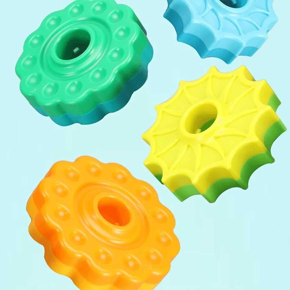Rainbow Spinning Stacking Toy - Rotating Gear Tower for 12M+
