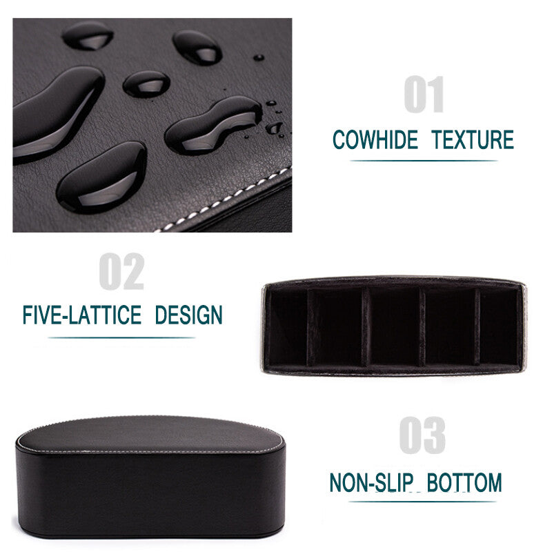 Storage Box PU Leather Phone And TV Remote Control Desk Organizer Holder Home