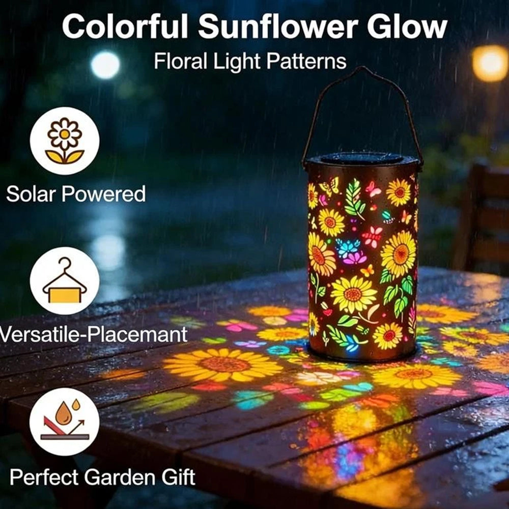 Sunflower Solar Lantern – Outdoor Waterproof Hanging Light for Garden, Yard & Patio