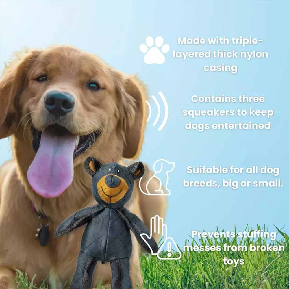2025 Unbreaka Bear Mighty Bear Pet Toy Indestructible Tough Dog Squeaky Toys
