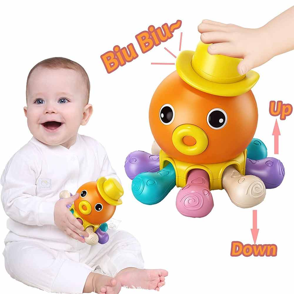 Montessori Toys for 1-2 Year Old Octopus Baby Gift for Boys and Girls Random color