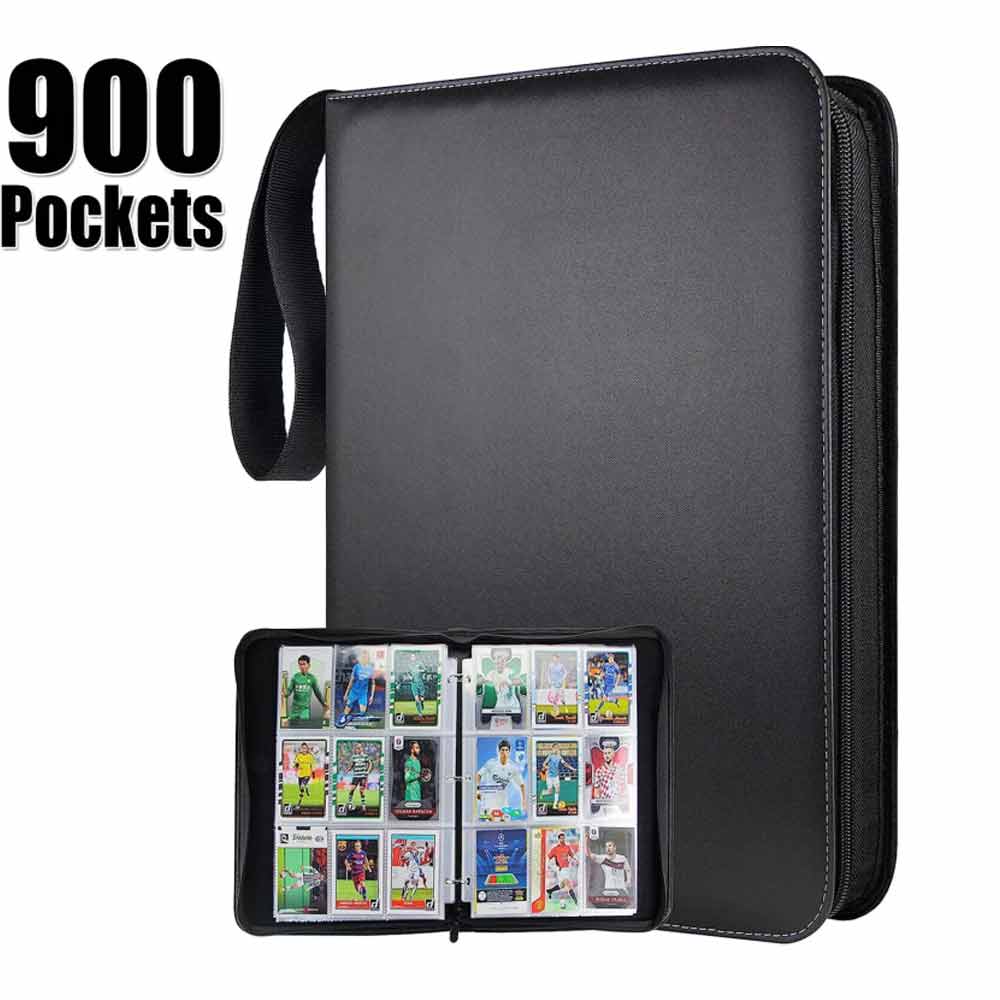 900 Cards Pocket Trading Card Binder 9 Pocket Trading Card Album Folder Case