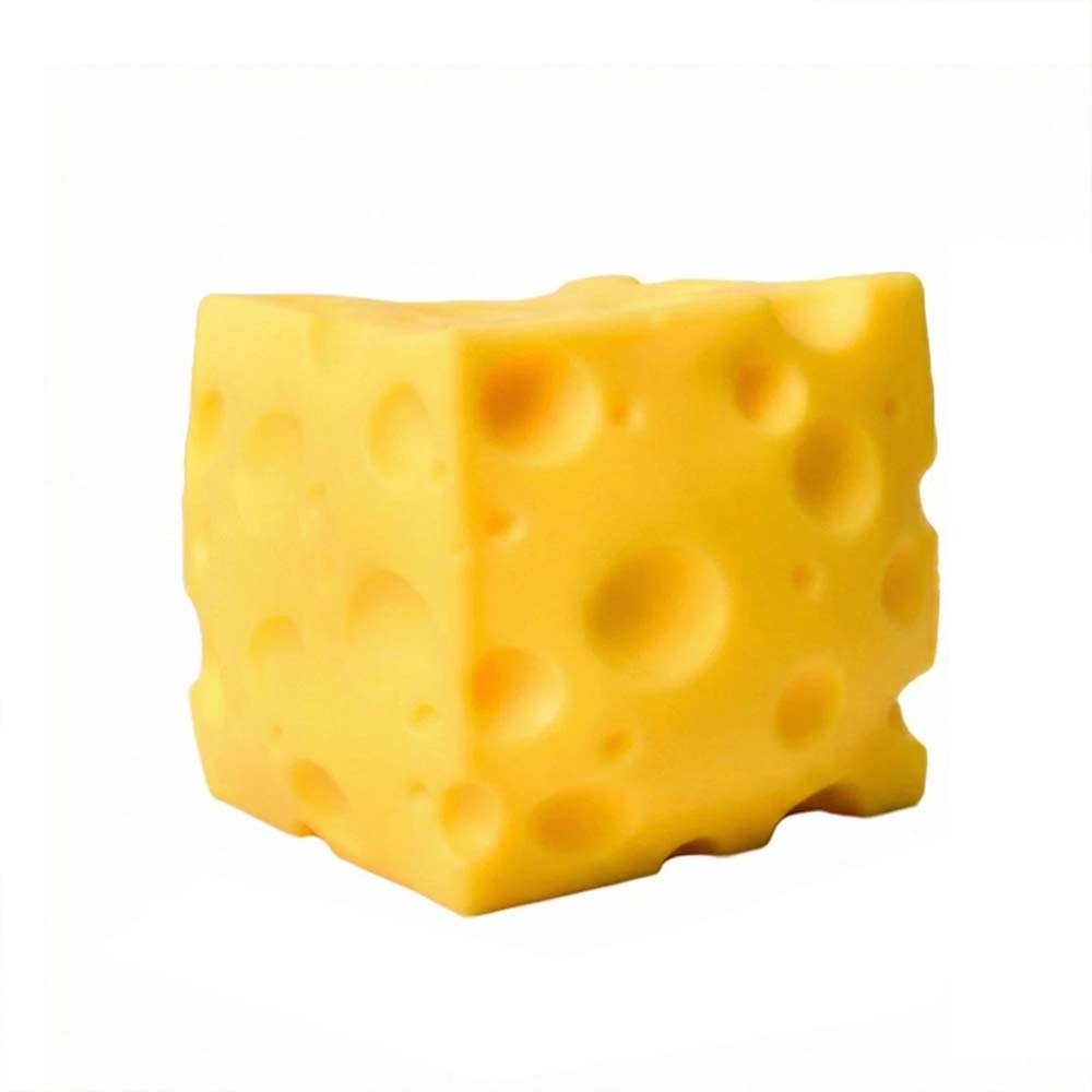 Extra Large Squishy Cheese Stress Relief Toy - Soft Novelty Simulation Cheese  Prop