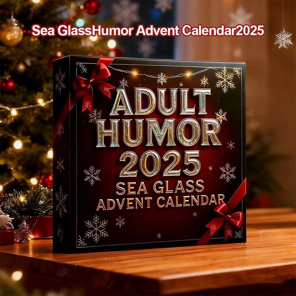 2D Adult Humour Acrylic Sea Glass Advent Calendar - 24 Days of Funny & Cheeky Holiday Surprises