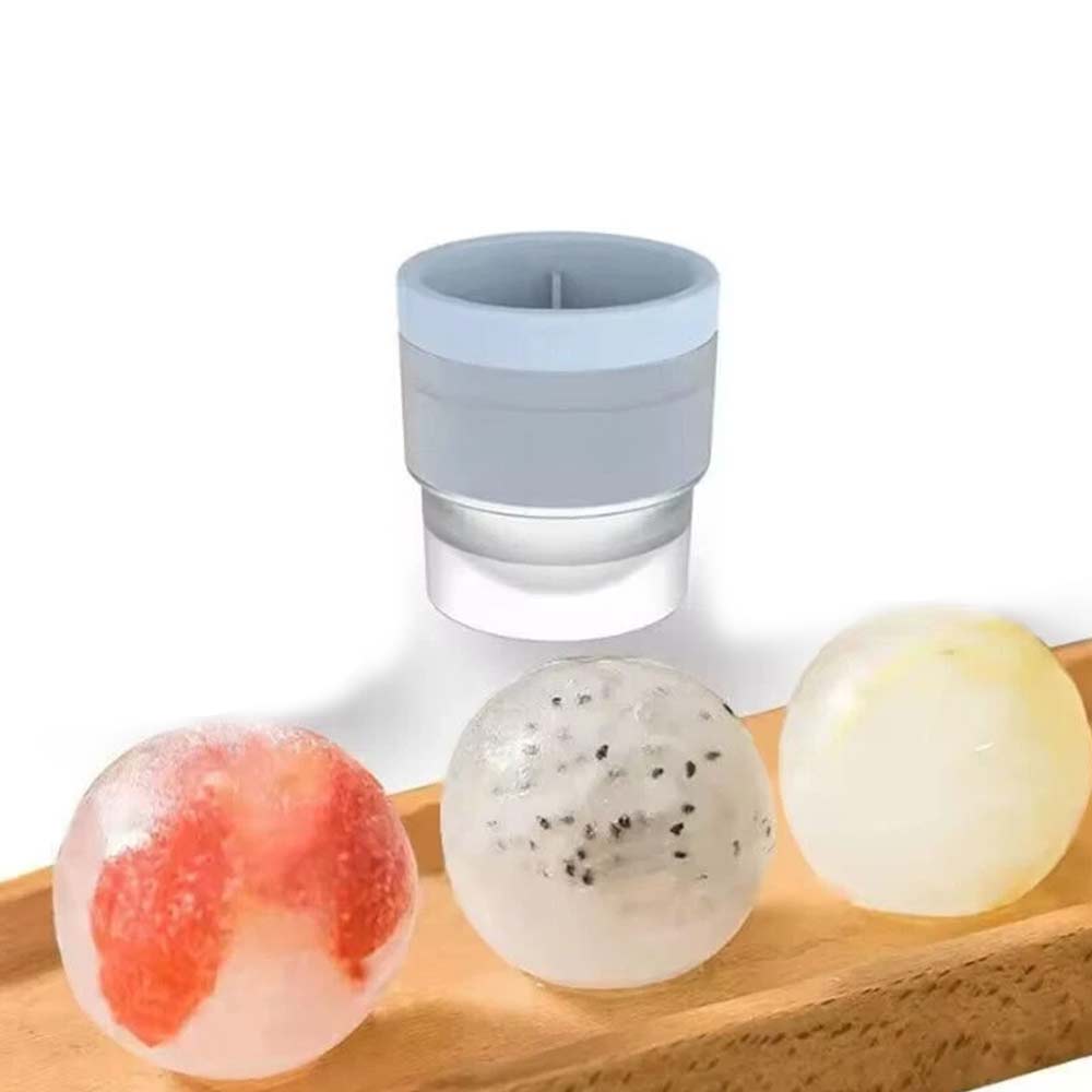 4X Large Ice Ball Maker Cube Tray - Big Silicone Sphere Mold for Whiskey Round Ice
