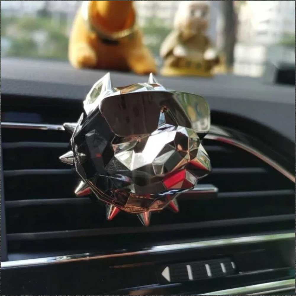 Cool Bulldog Car Air Freshener - Creative Dog Face Air Vent Clip for Car Interior