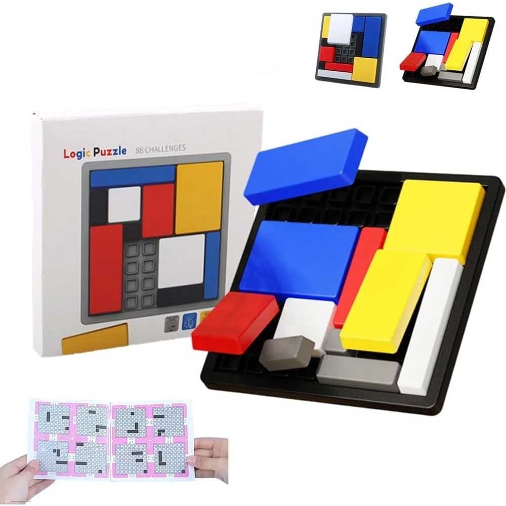 Logic Puzzle Brain Teaser Game – 88 Challenges with 4 Difficulty Levels