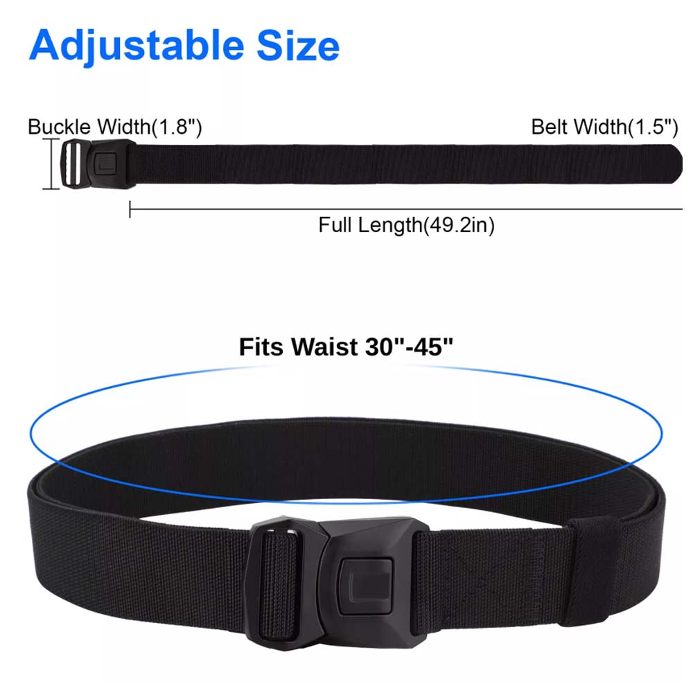 Military Quick Release Belt for Men – Tactical Nylon Waistband Strap, Gift