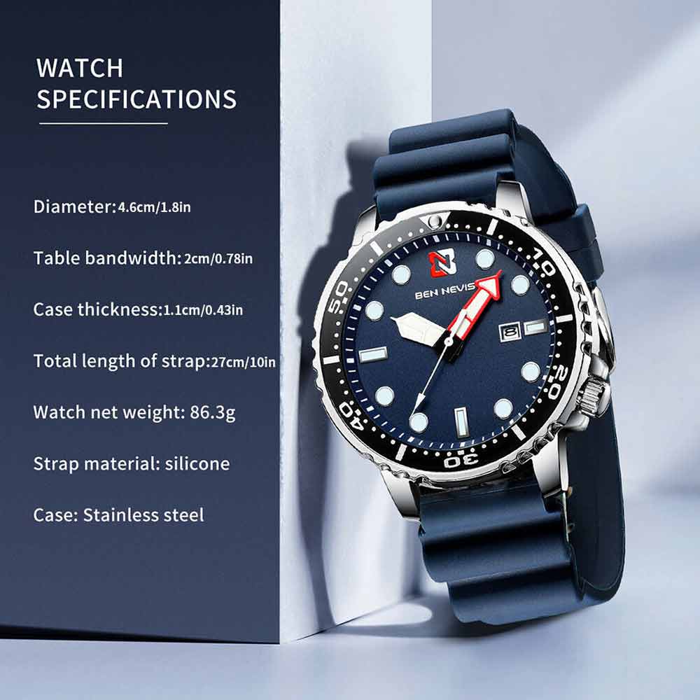 Men Waterproof Sports Watches Calendar Quartz Digital Fashion Wrist Watch Gift