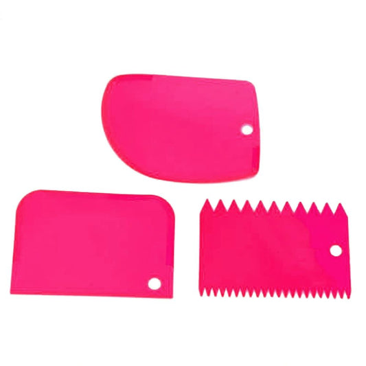 3-Piece Creaming Spatula Set – Plastic Cake Spatulas & Baking Spatulas