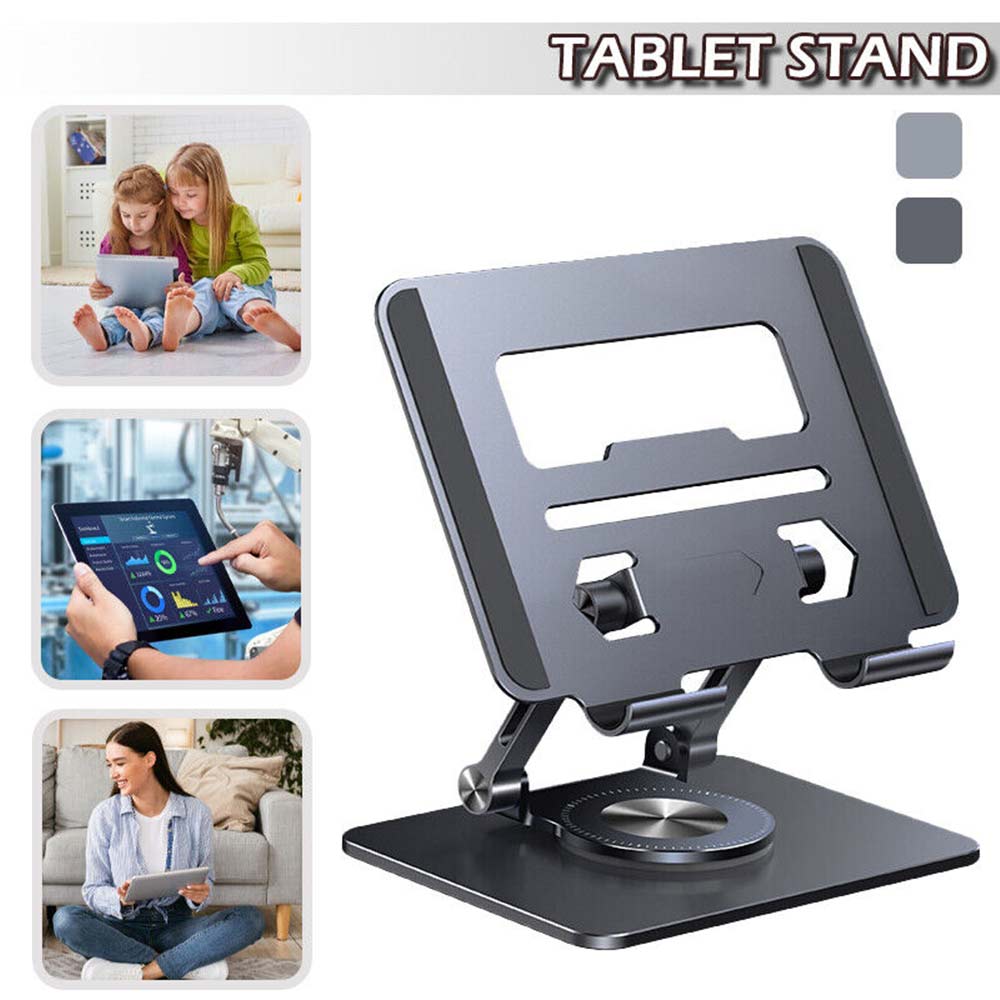 Adjustable Stand 360 Rotating Ergonomic Foldable Riser for iPad Tablet to 12.9