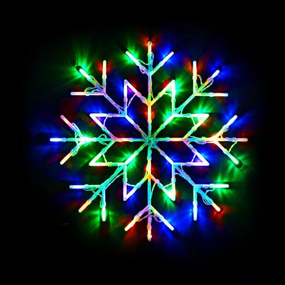 35cm 50 LED Multicoloured Light Up Christmas Window Star USB Powered