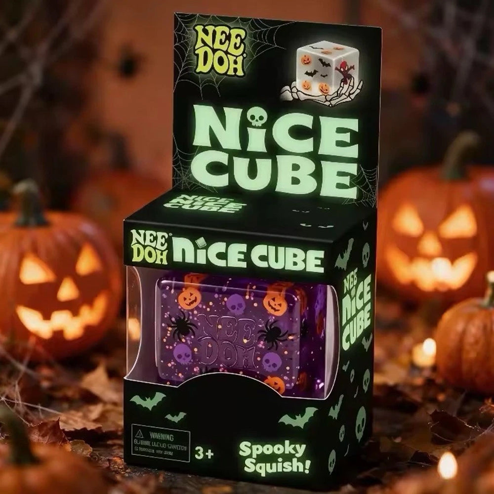 Halloween Squishy Cube Spooky Sensory Toy for Stress Relief