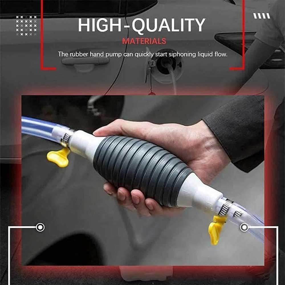 1M Car Manual Water Oil Liquid Petrol Fuel Transfer Pump Siphon-Pipe Hose too