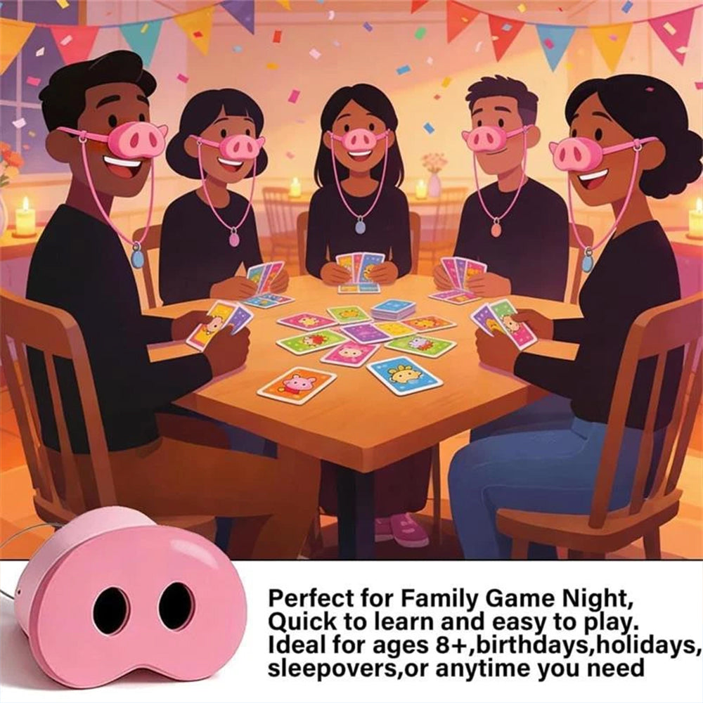 The "You Laugh You Lose" Party Game 2026 with Squeaky Pig Snouts & Challenge Cards
