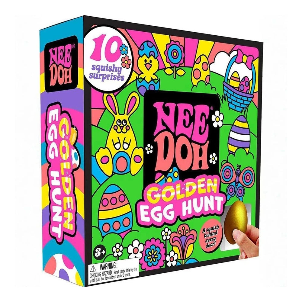 Easter Golden Egg Mystery Hunt – 4 Eggs Filled with 10 Squishy Squeeze Toys