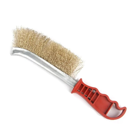 Heavy-Duty Brass-Coated Steel Wire Hand Brush – Efficient Rust, Paint & Metal Removal Tool