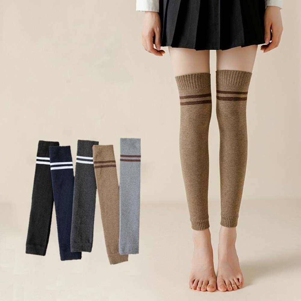 Women Knitting Leg Warmers Over Knee Socks Long Socks Women Stockings Winter