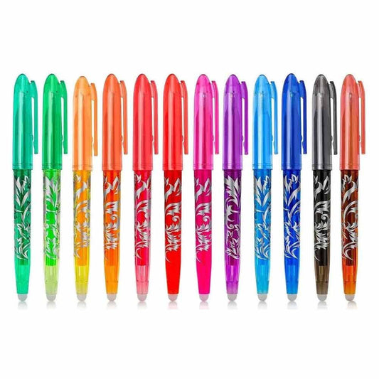 12 Colors Erasable Gel Pens 0.7mm Ink Pens For Drawing Taking Notes Handwriting
