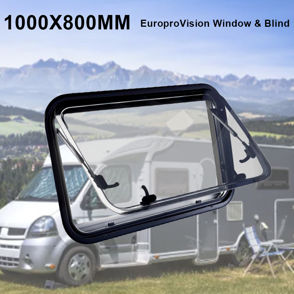 RV caravan 1000*800mm push out window locking handle with strut attachment