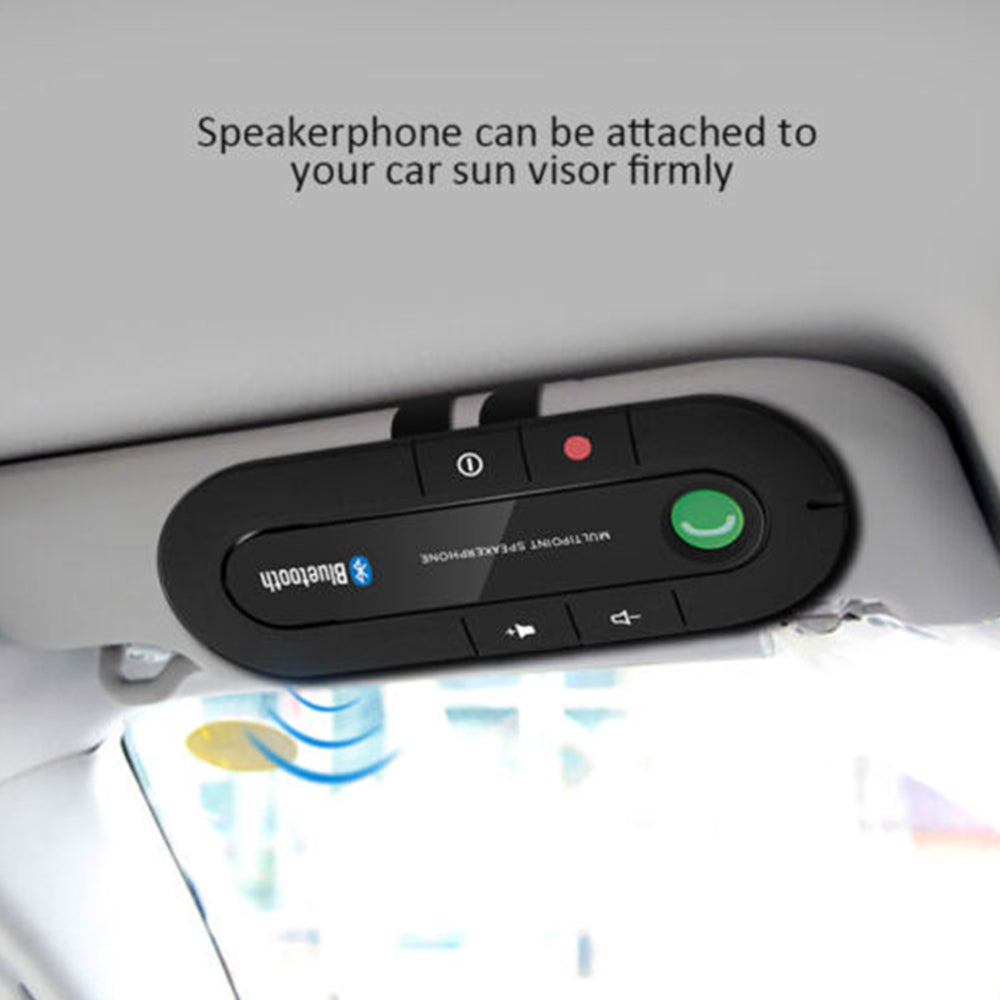 Sun Visor Clip Wireless Bluetooth Handsfree Speaker Phone MP3 Player Car Charger
