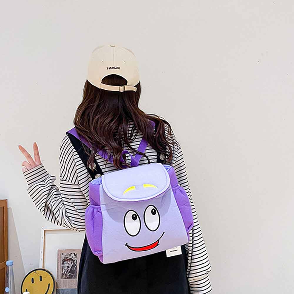 Dora the Explorer Plush Backpack with Interactive Map – Purple Kids Adventure Bag for School & Dress-Up