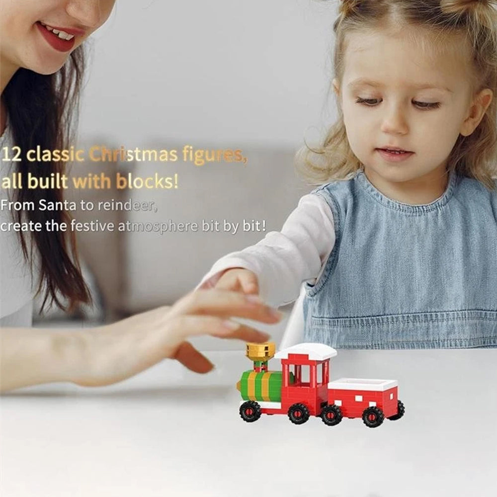 6-Piece Santa Claus Building Blocks Set - Christmas Themed Mini Figure Ornaments Collection